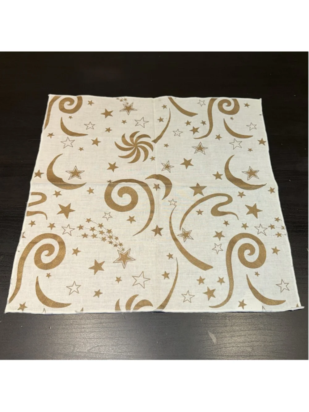 Fabric Industries 1992 Whimsical Celestial Swirls Cotton Napkins Set of 4 EUC